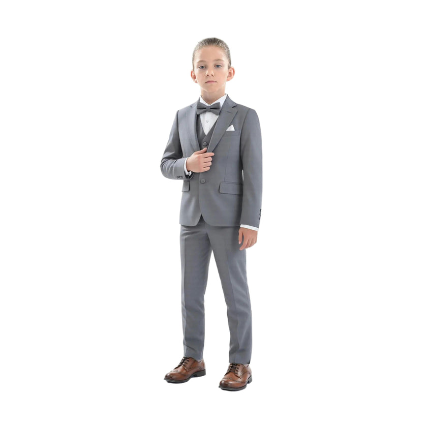 Light Gray Peak Lapel Tuxedo Set