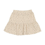 Printed Gauze Tired Ruffle Hem Short Skirt