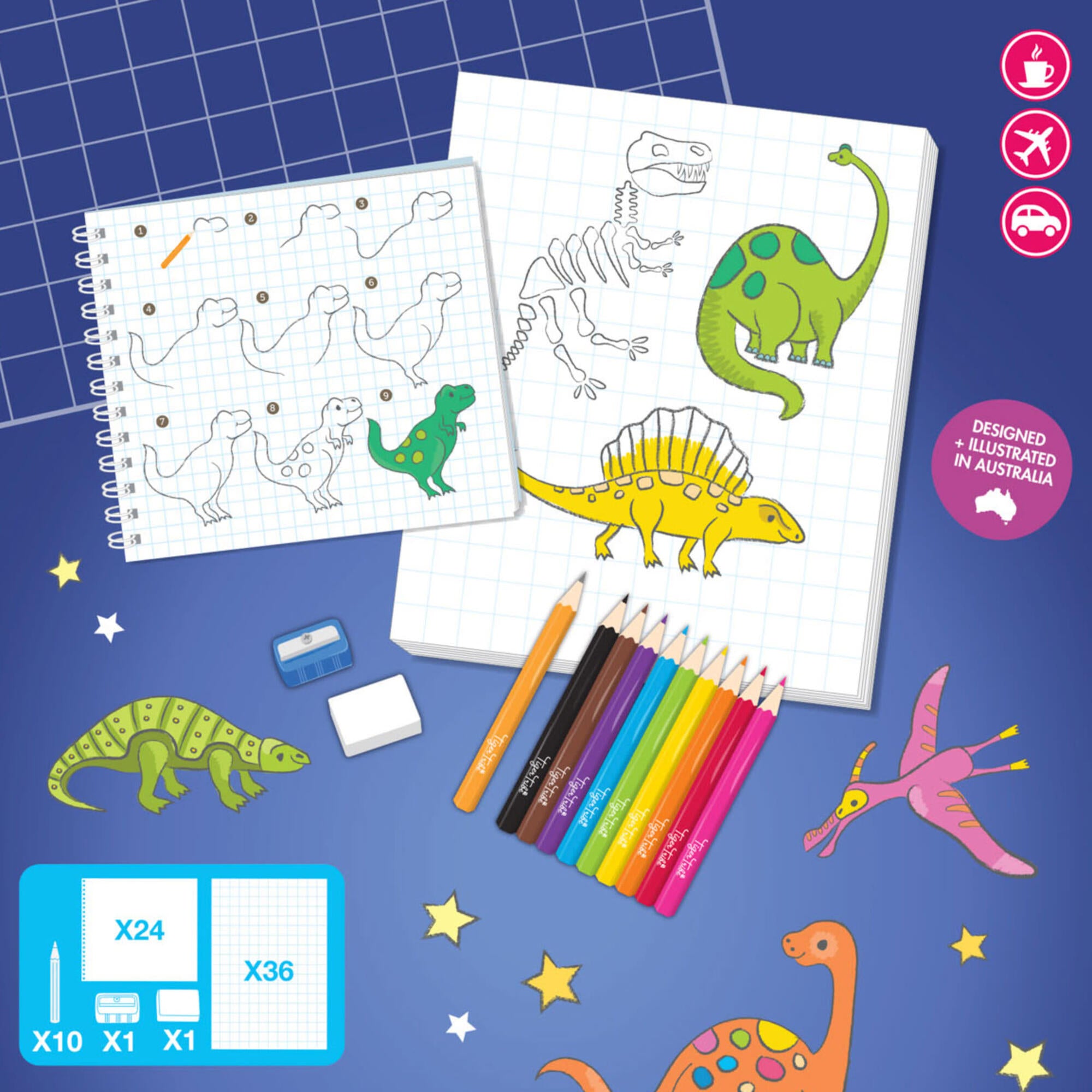Tribe: How to Draw - Dinosaurs - Creative Artistic Set