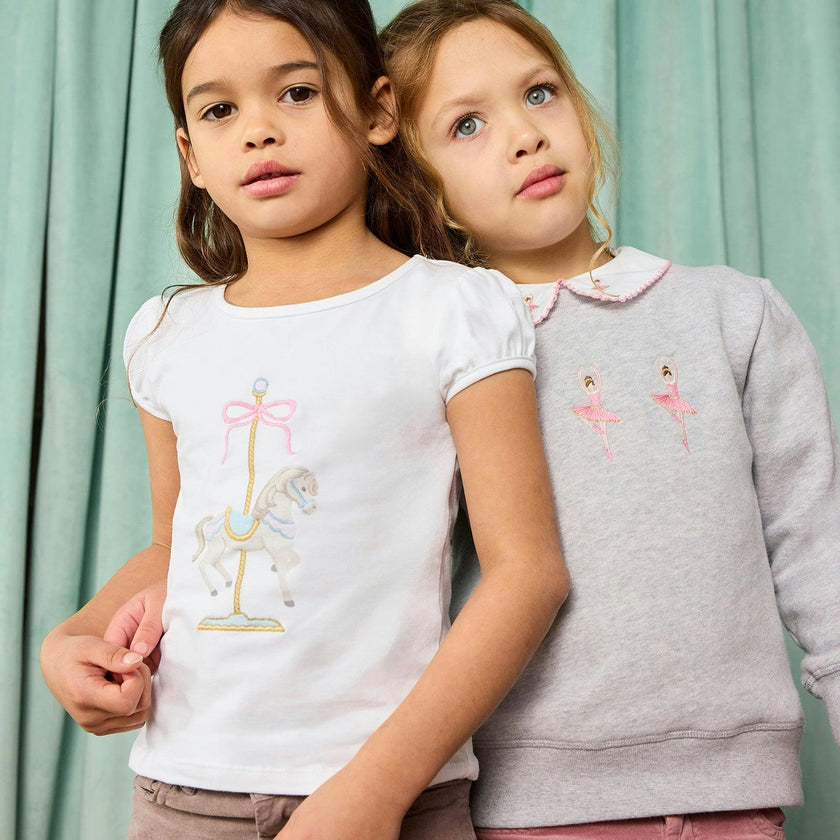 Ballerina Embroidered Sweatshirt