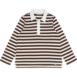 unisex cocoa stripe rugby shirt