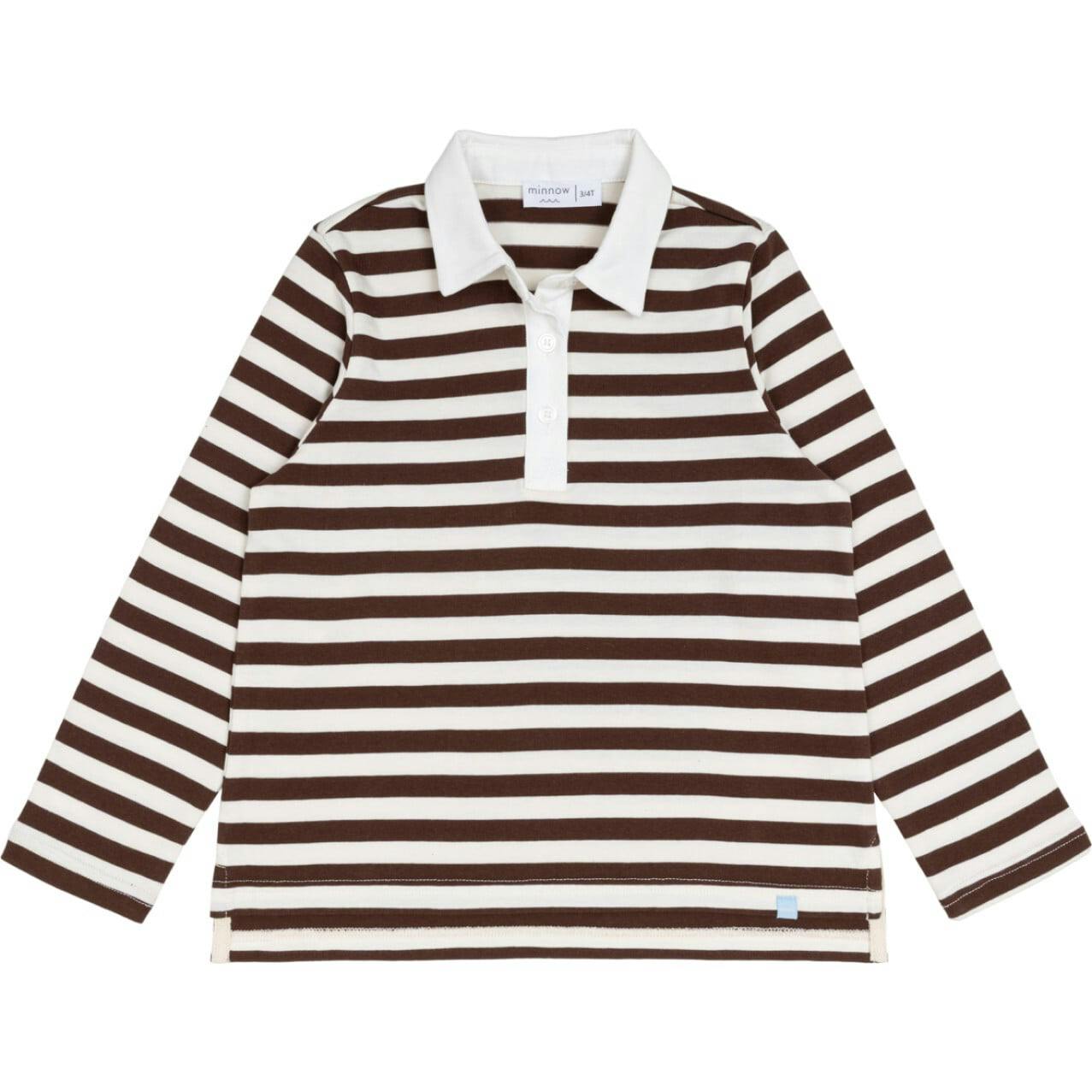 unisex cocoa stripe rugby shirt
