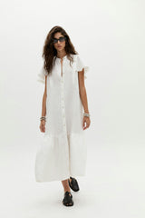 Willow Linen Dress - Off White