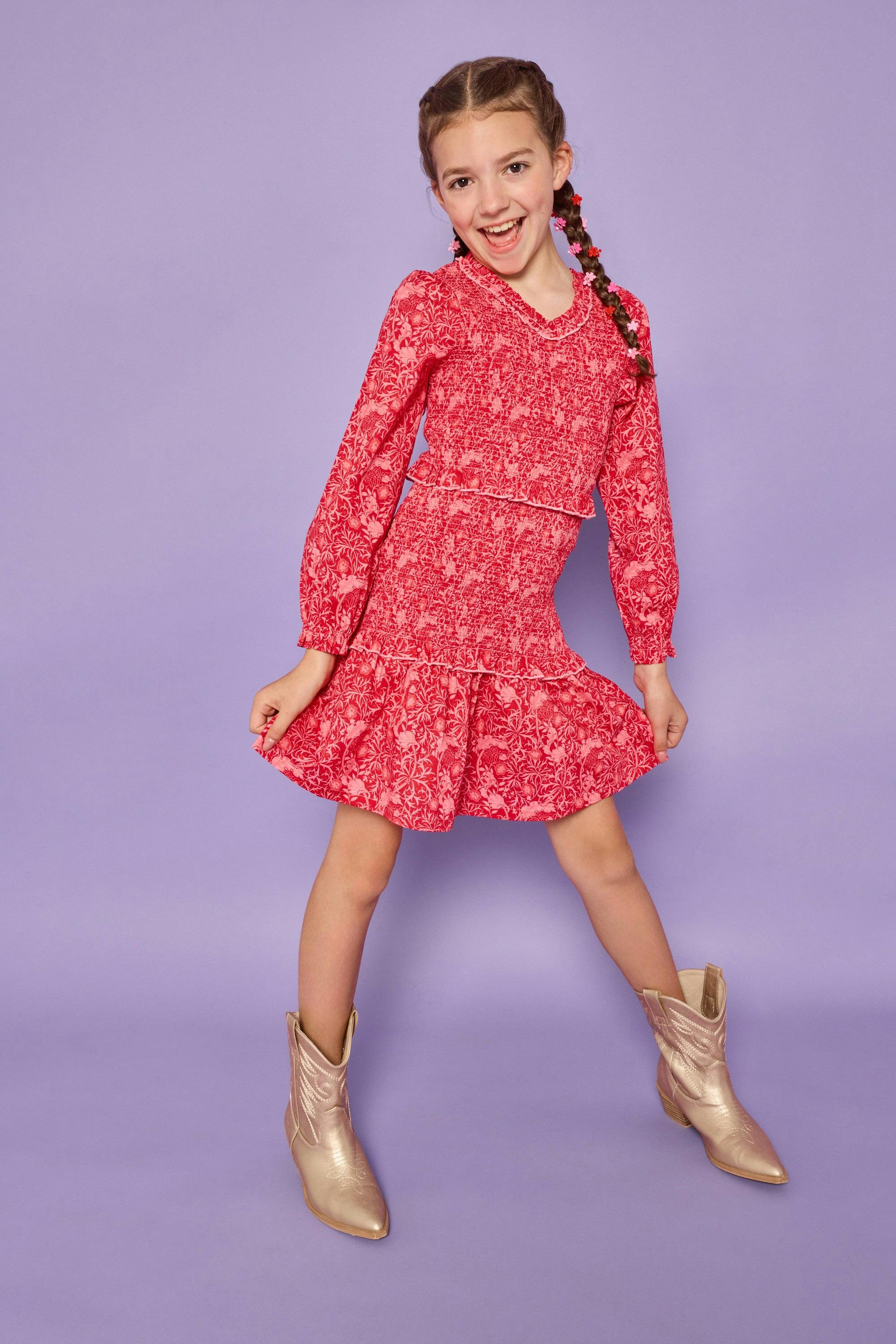 Indie Dress - Cambridge Crimson Floral