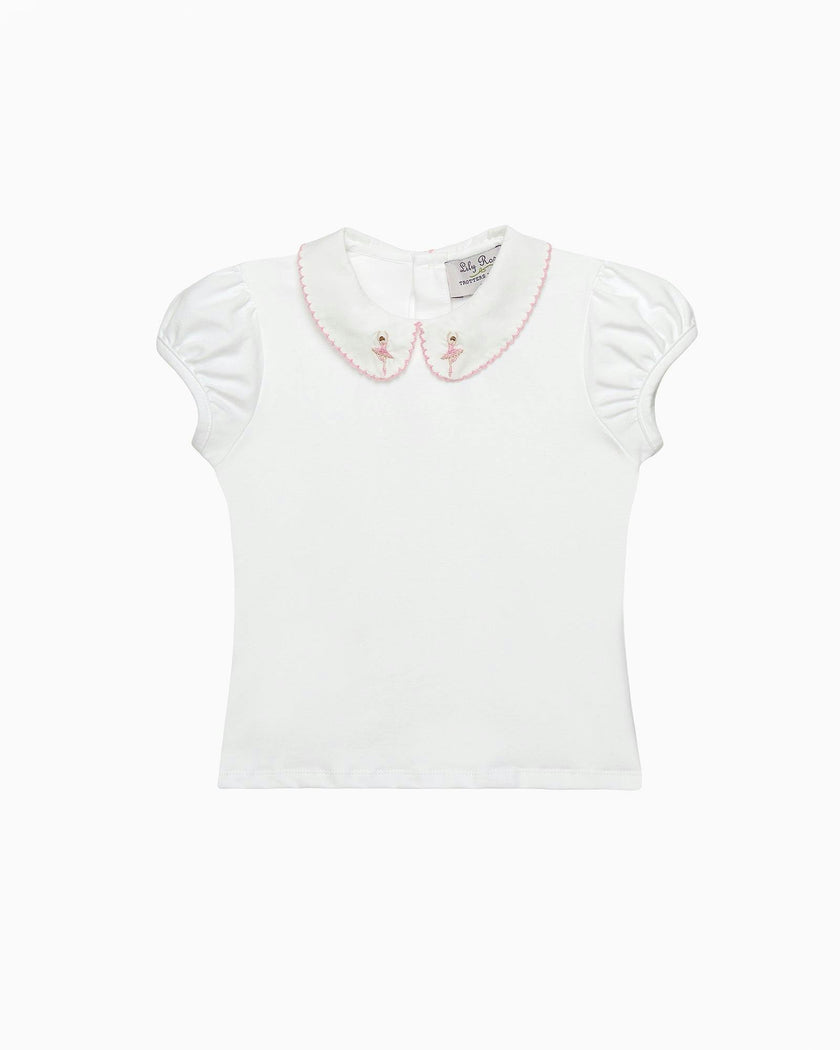 Ballerina Embroidered Jersey Top
