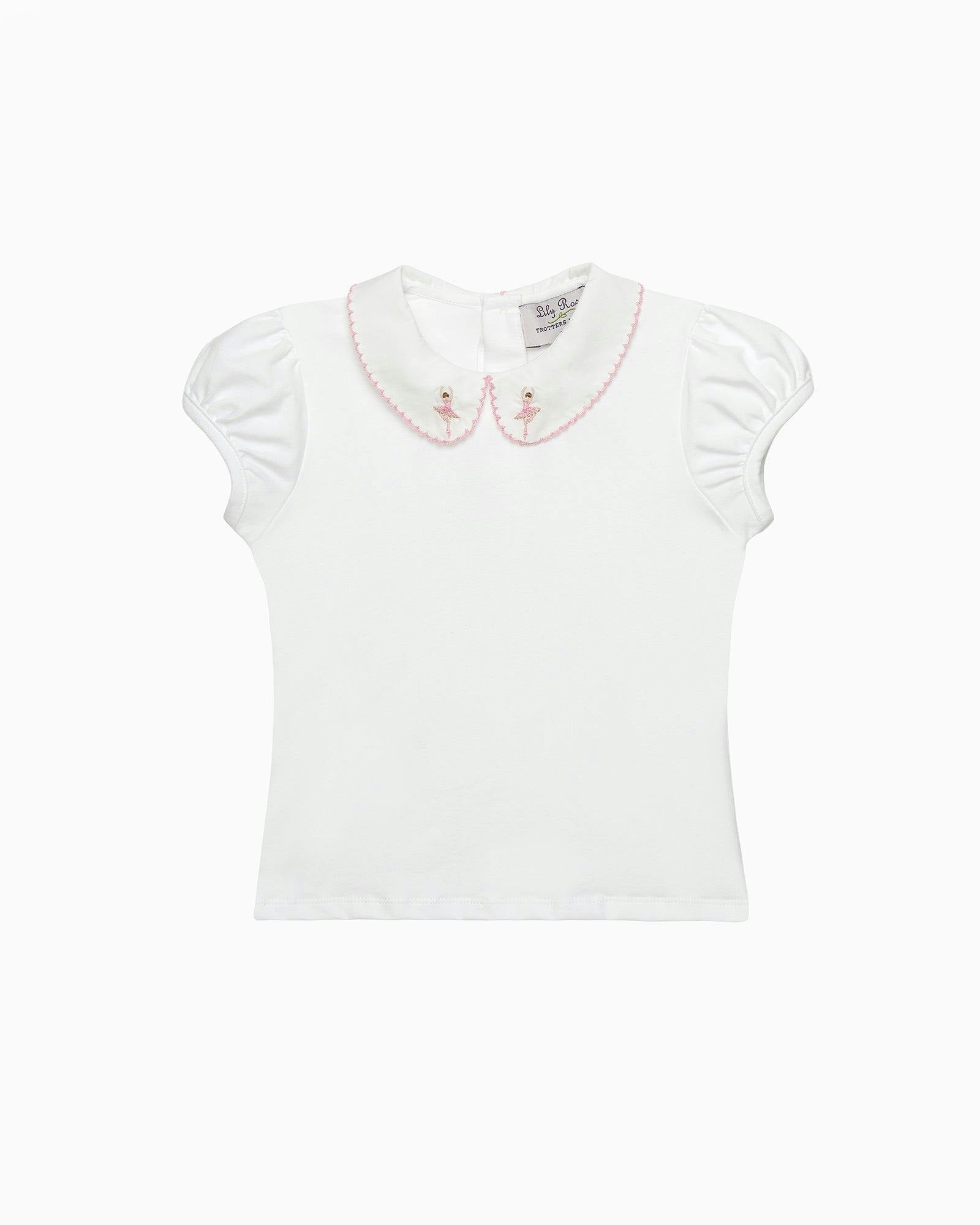 Ballerina Embroidered Jersey Top