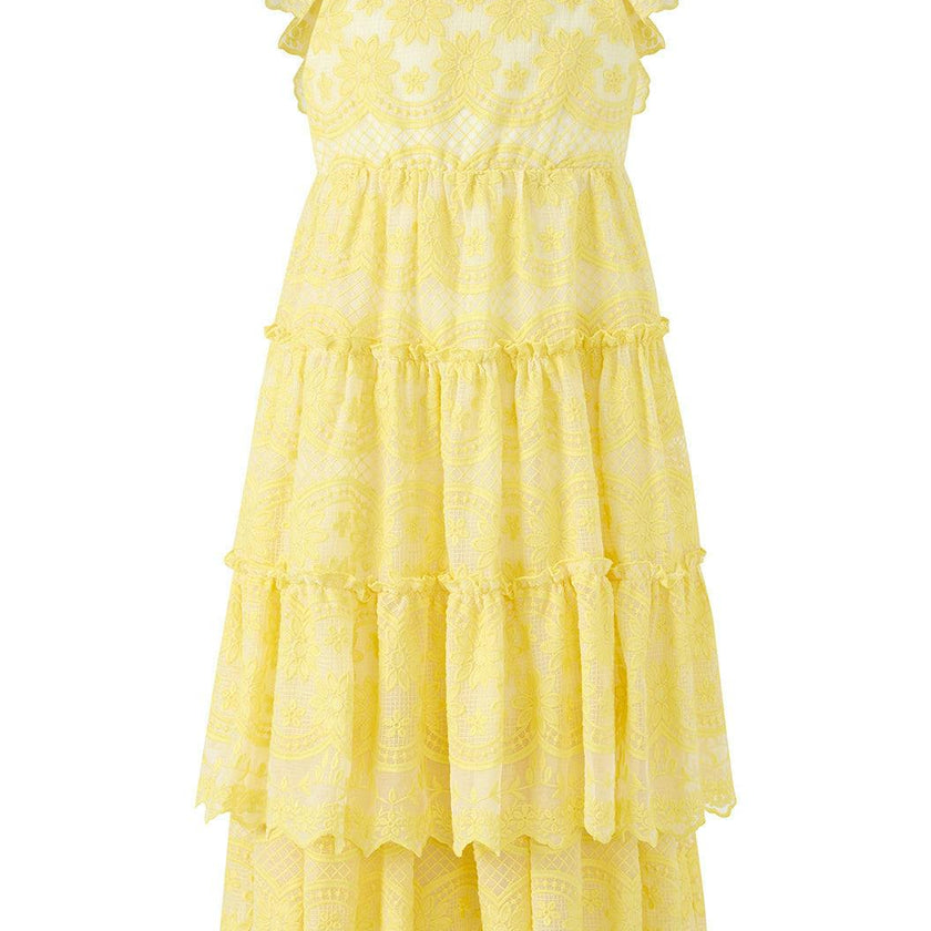 Kaia Lace Embroidered Maxi Dress