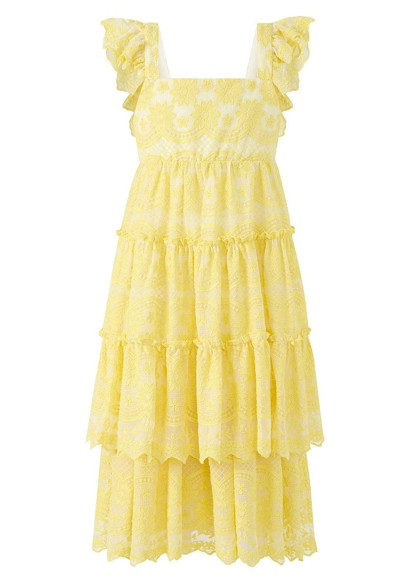 Kaia Lace Embroidered Maxi Dress