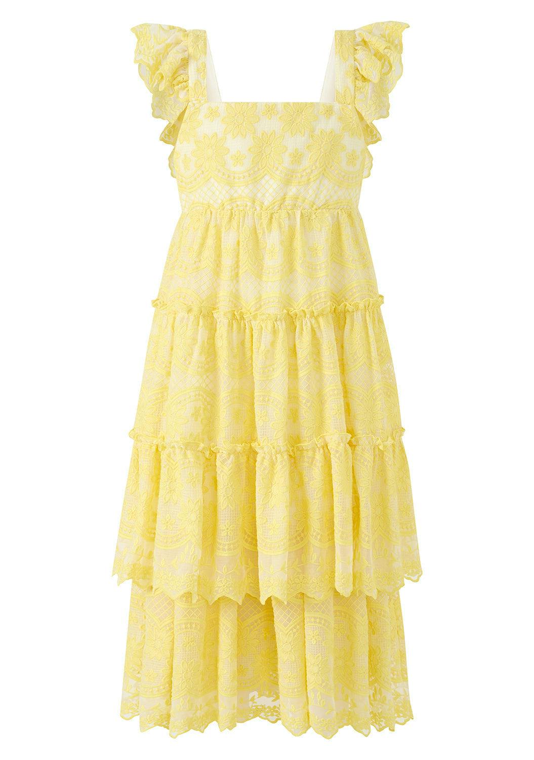 Kaia Lace Embroidered Maxi Dress