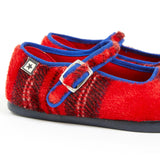 Snap Mary Janes, Red Plaid