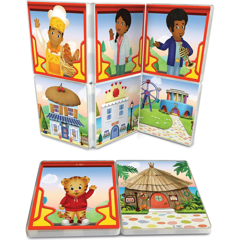 Daniel Tiger's Neighborhood Ride-Along Trolley Magnetic Tiles Set