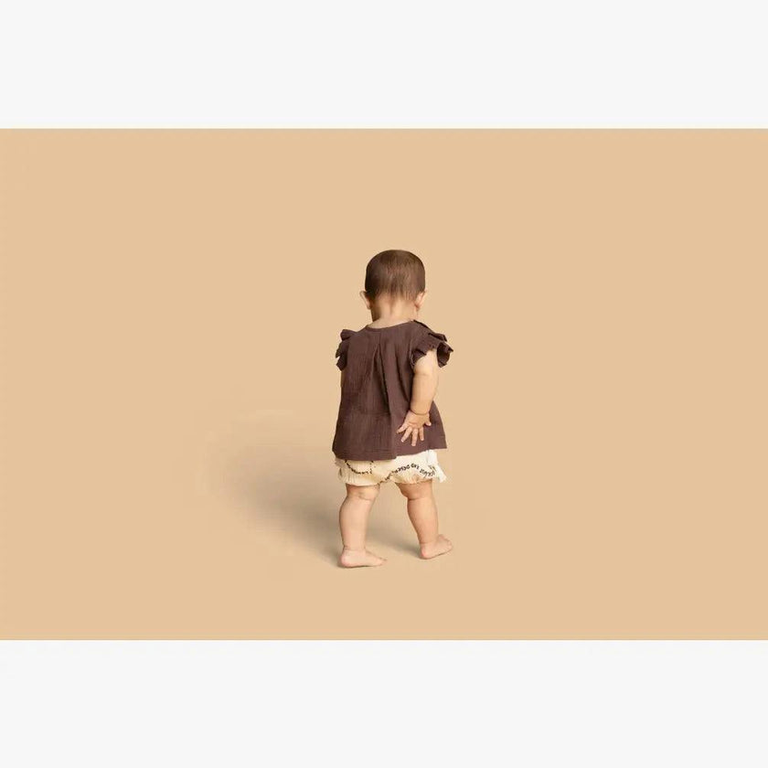 Baby Girls Gauze Double Side Tassel-Tie Bloome