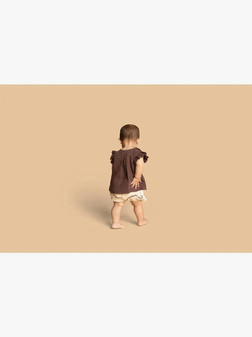 Baby Girls Gauze Double Side Tassel-Tie Bloome