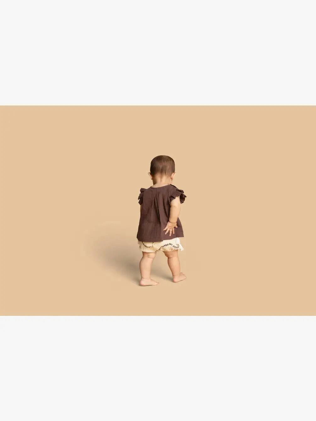 Baby Girls Gauze Double Side Tassel-Tie Bloome