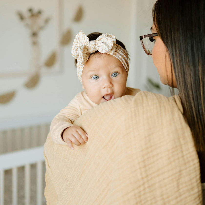 Organic Cotton Muslin Swaddle Blanket - White Sage