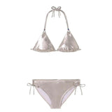 Triangle two-piece swimsuit, pink gold | GLOW 2P