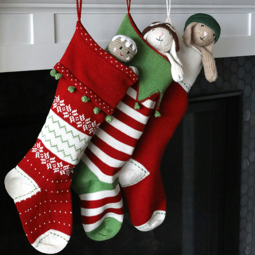 Nordic Stocking with Mini Poms