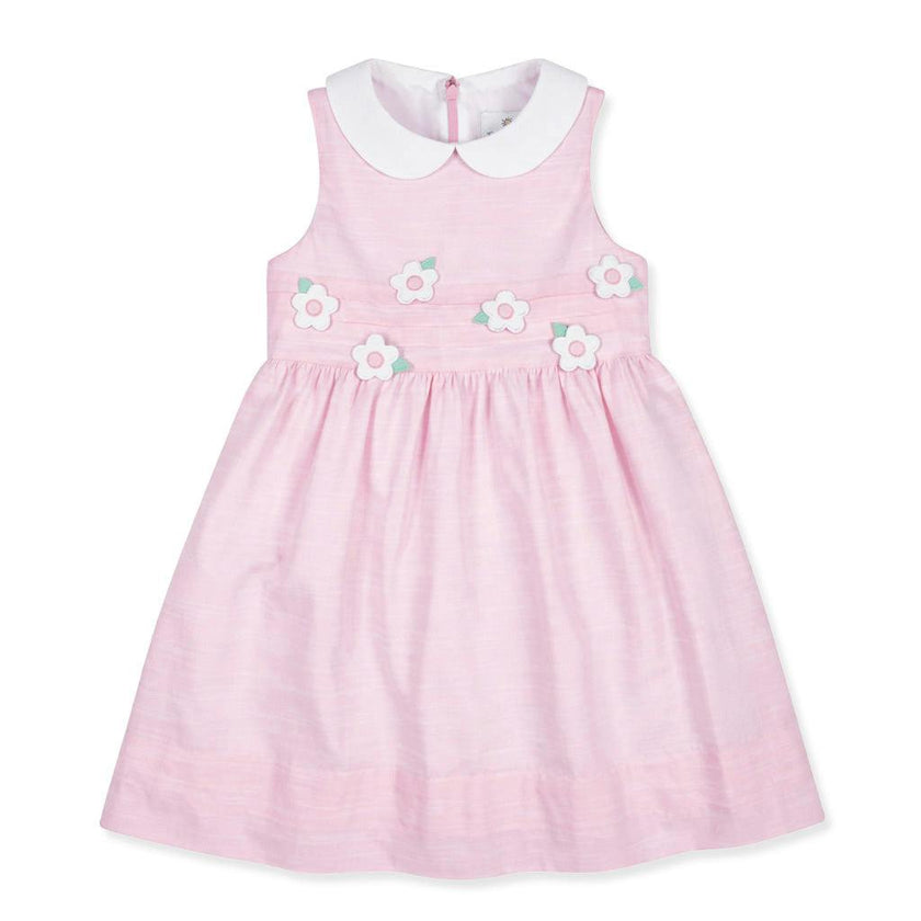 Linen Look Dress With Flowers