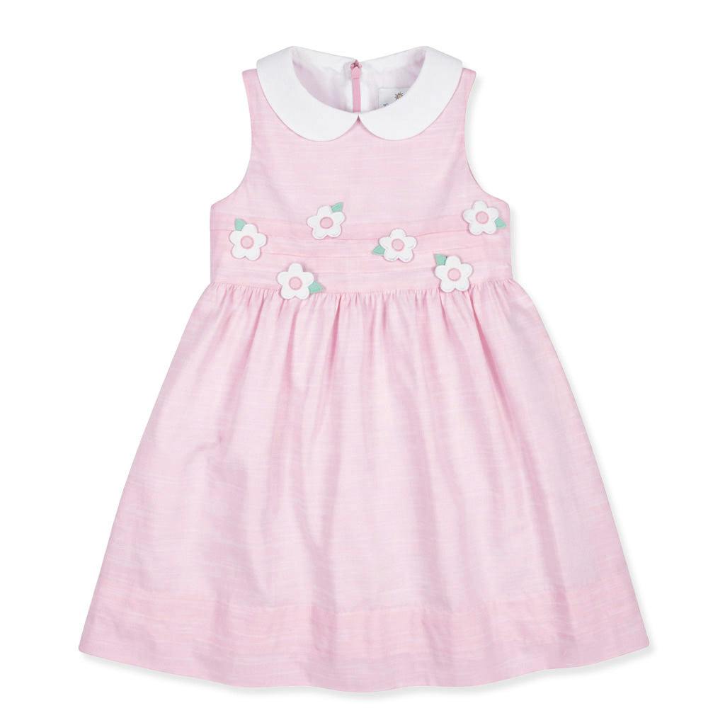 Linen Look Dress With Flowers