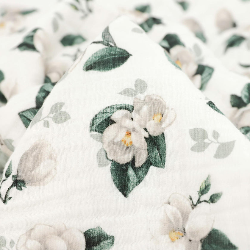 Organic Cotton Muslin Quilted Throw - Magnolia