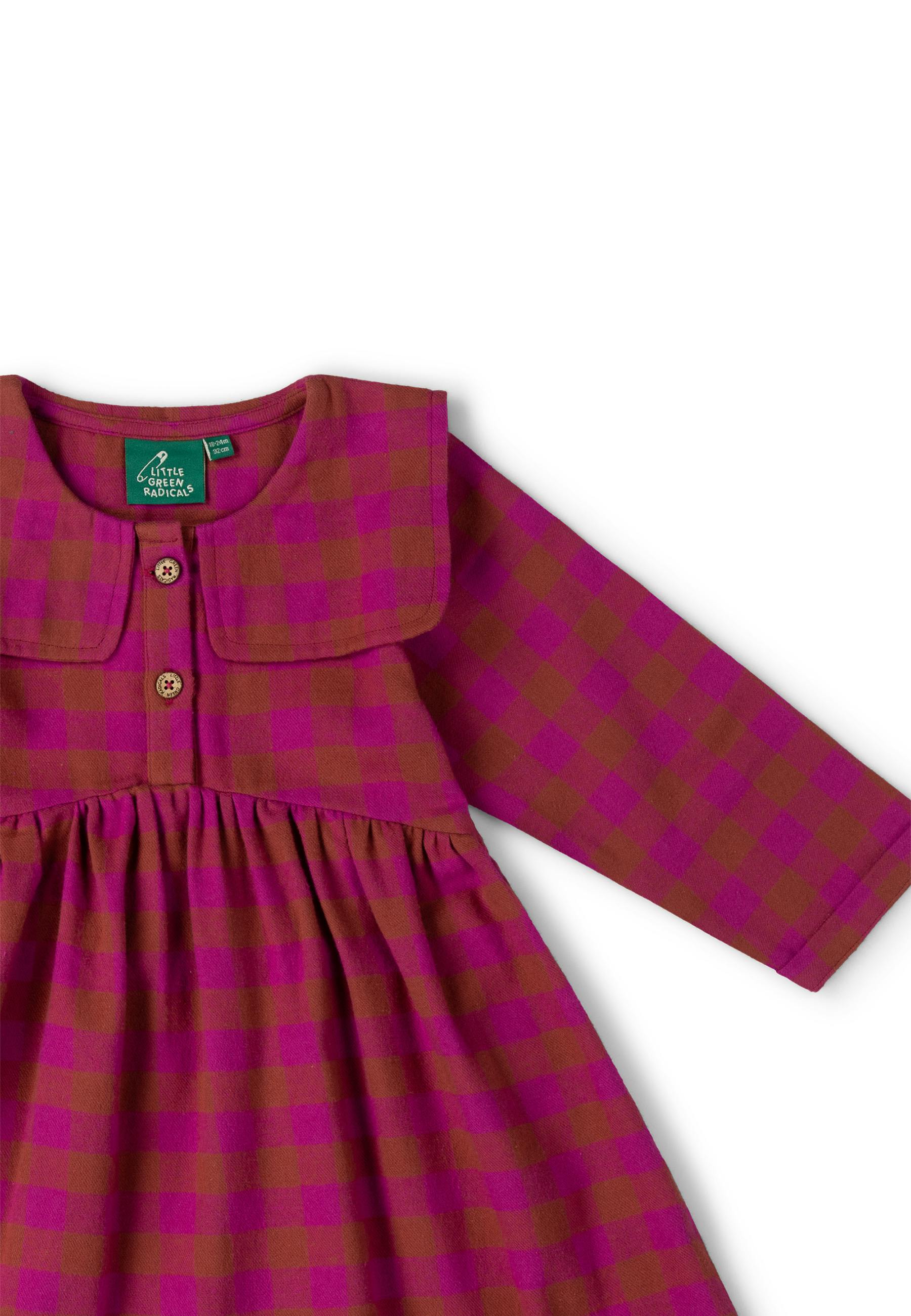 Berry Check Sailor Dress, Multi