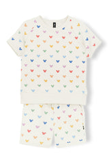 Short Sleeve Jogger Set in Pastel Mickey Mouse