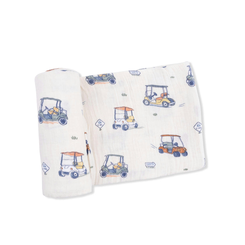 Zooming Golf Carts - Swaddle Blanket
