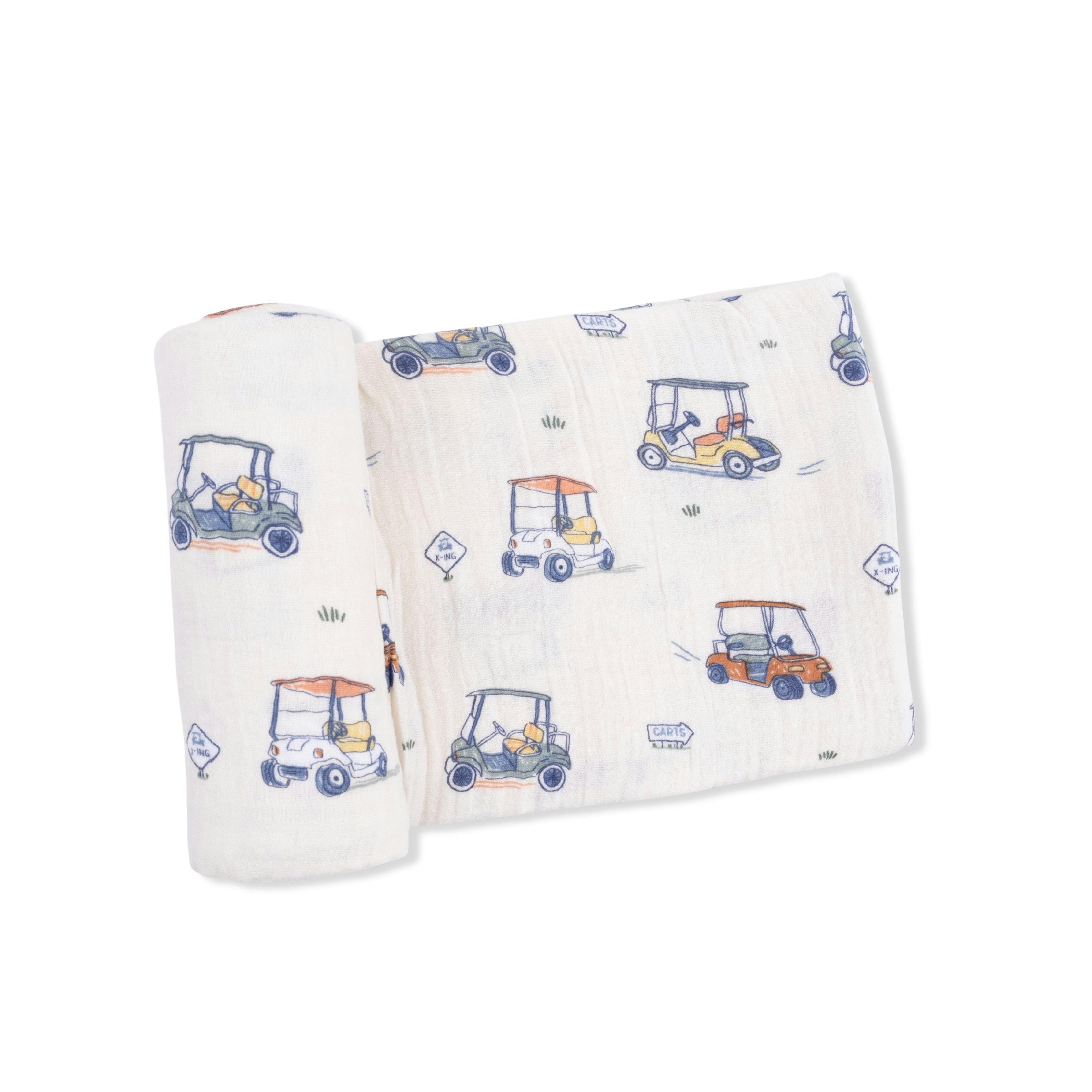 Zooming Golf Carts - Swaddle Blanket