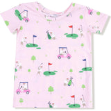 Dog Gone Golf - Blue - Short Sleeve Loungewear Set