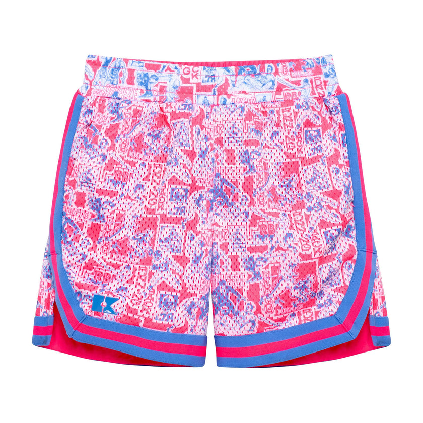 drippy print basketball short