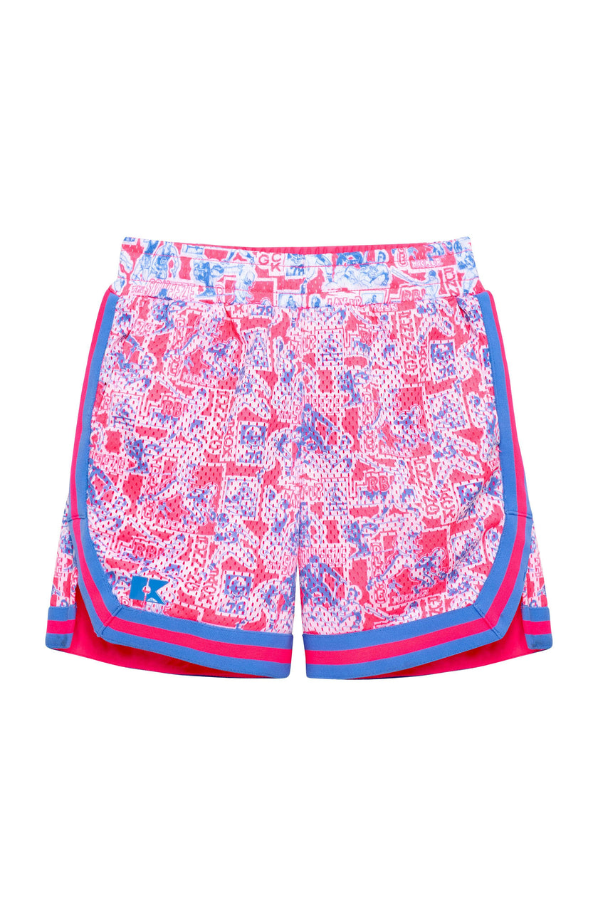 drippy print basketball short