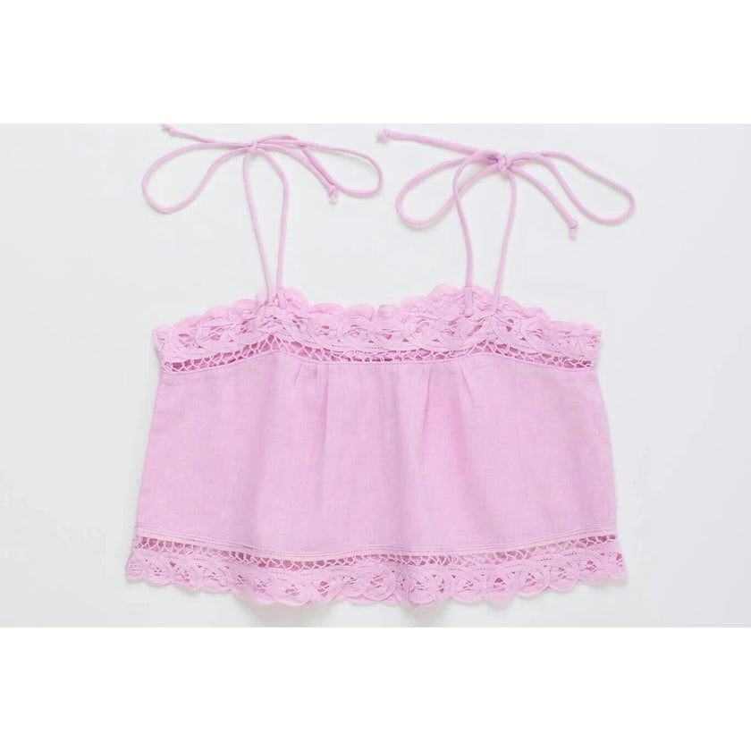 ISLA LACE TOP PINK