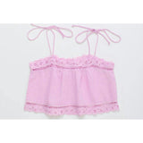 ISLA LACE TOP PINK