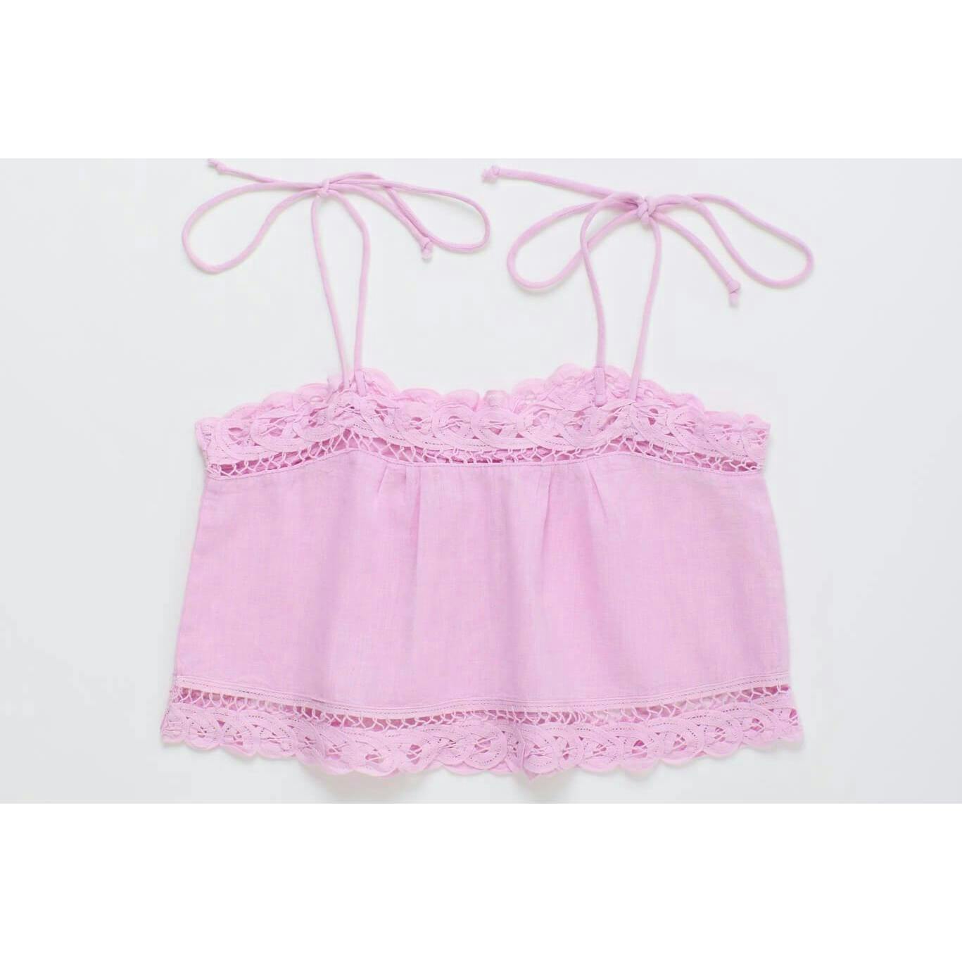 ISLA LACE TOP PINK