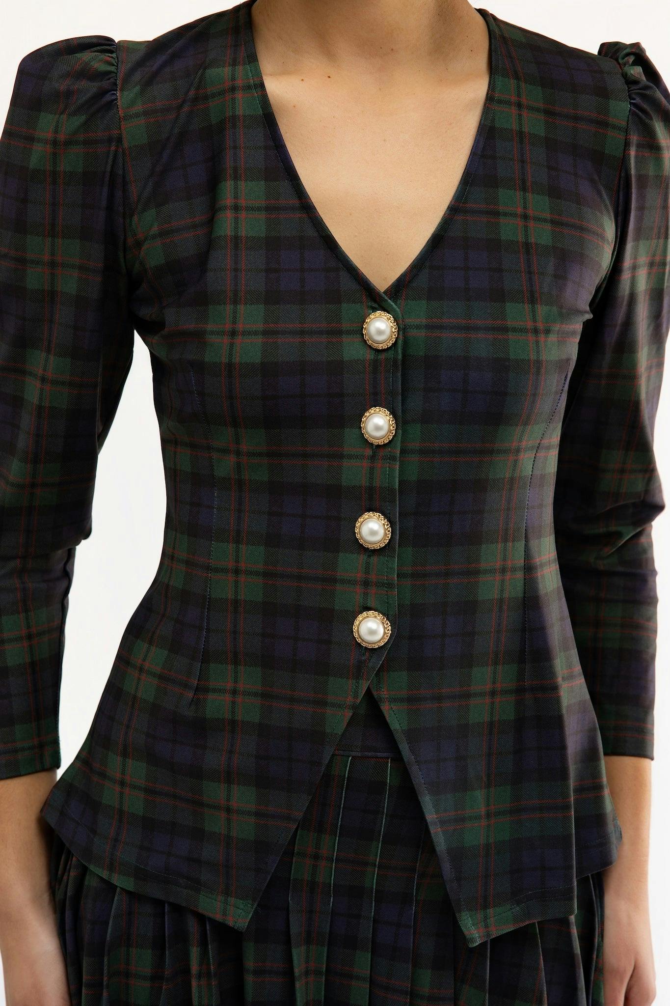 Kelly Top - Glade Plaid