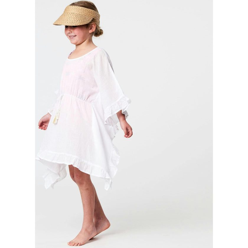 White Frilled Cover Up
