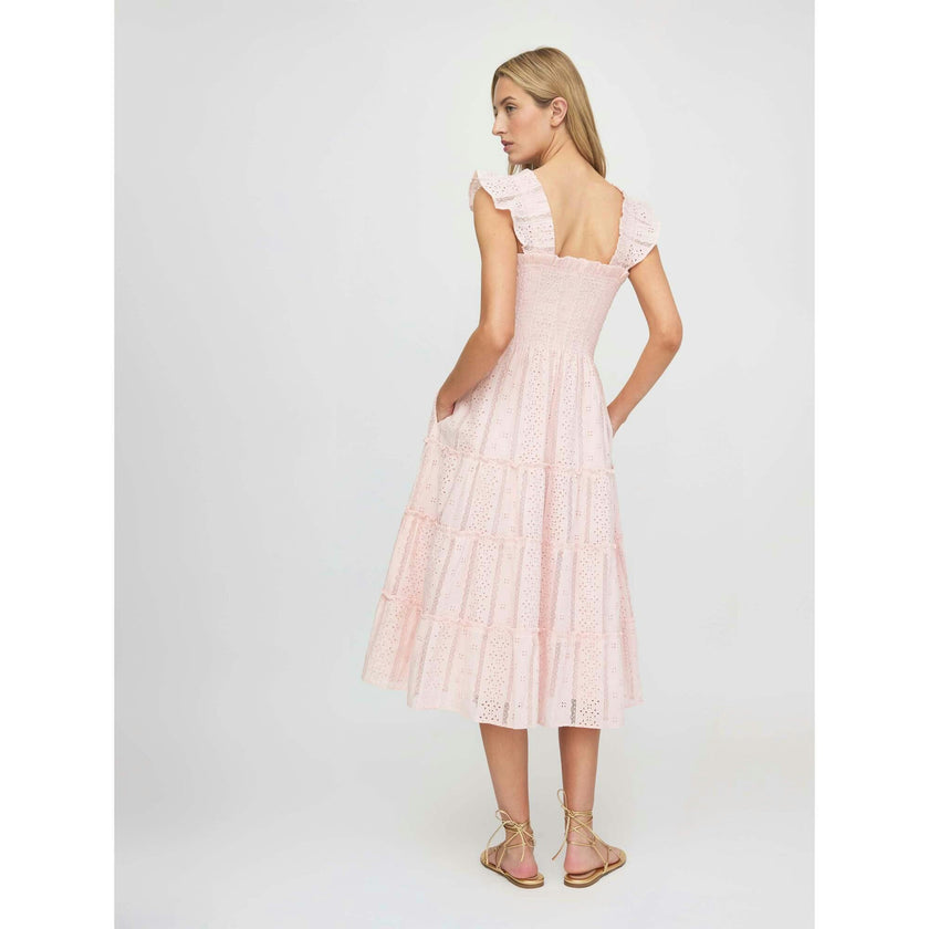 The Ellie Nap Dress - Pink Broderie Voile