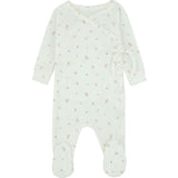 Pointelle Printed Wrap Footie, Girls