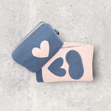Hearts Reversible Blanket Travel Set
