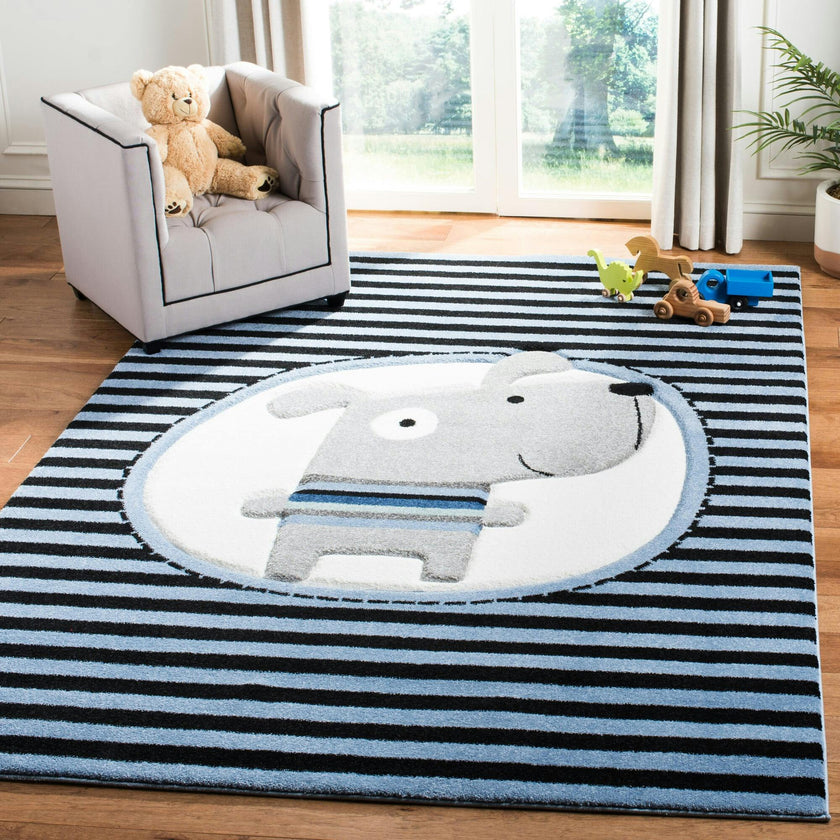 Carousel Kids Buster Rug, Navy