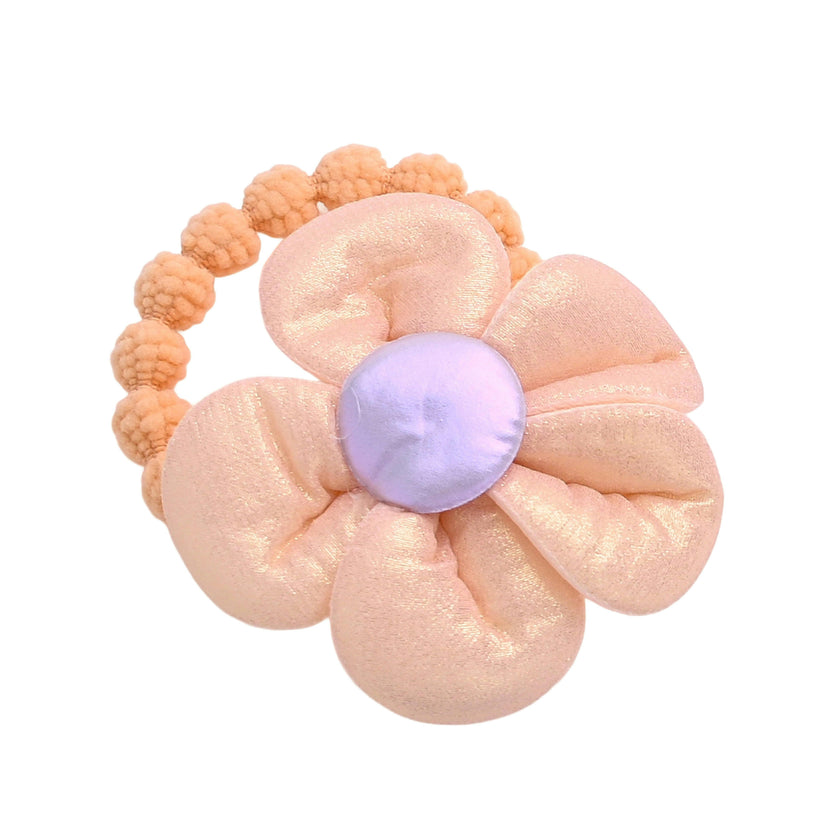 Plush Flower Hair Tie Set