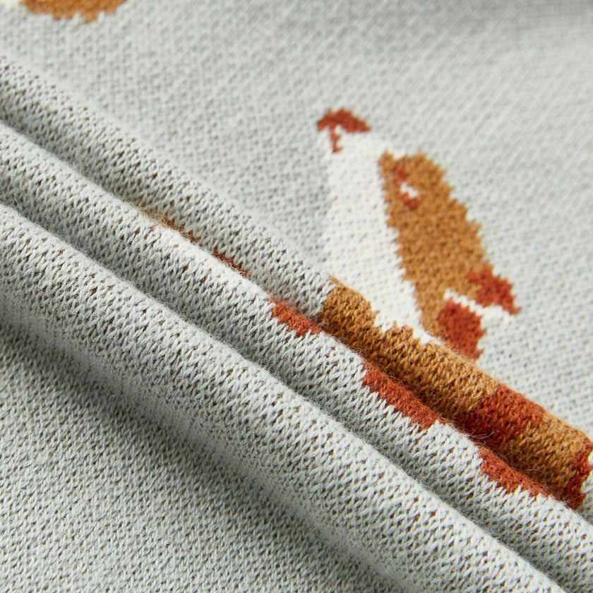 Knitted Birdseye Jacquard Sweatpants