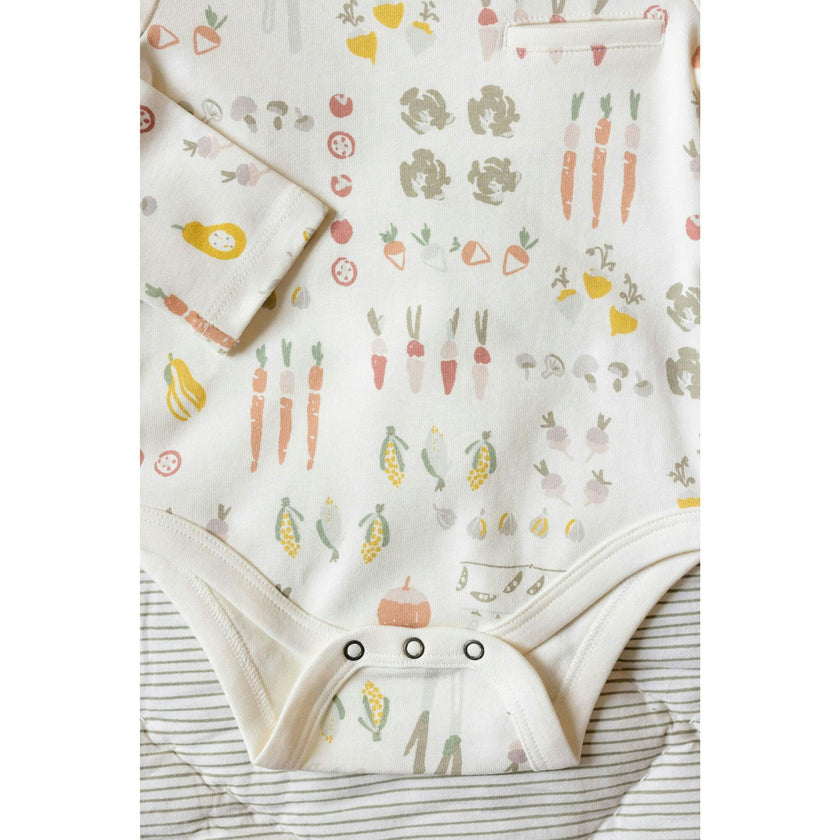 Veggie Patch Shoulder Snap Pocket One-Piece, Prints