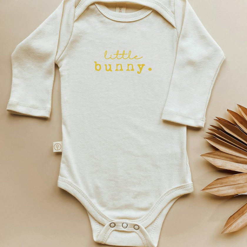Little Bunny Organic Baby Bodysuit Long Sleeve
