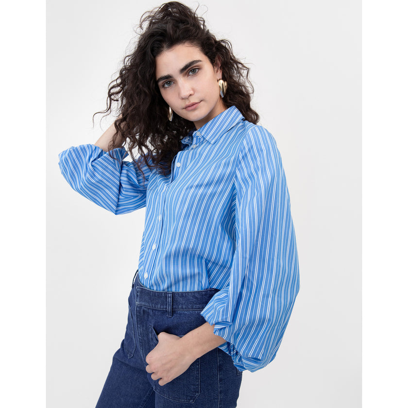 Women's Marina Stripe Top, Blue