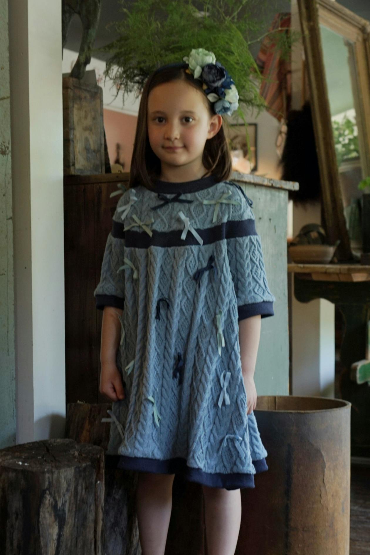 MARISOL BOW SWEATER DRESS