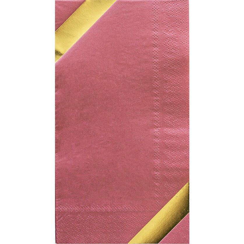 Mauve-Elous Gold Foil Guest Napkins
