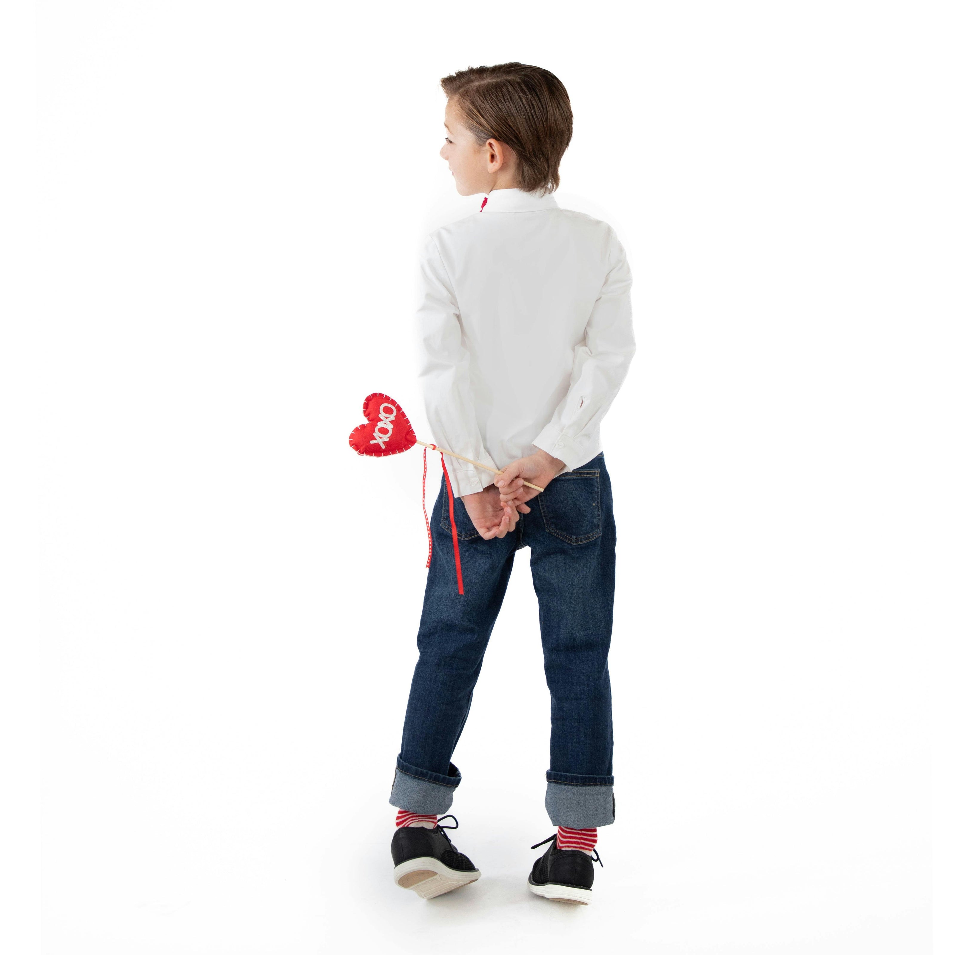 Jr Star Heartbreaker White Child Shirt with Bow Tie