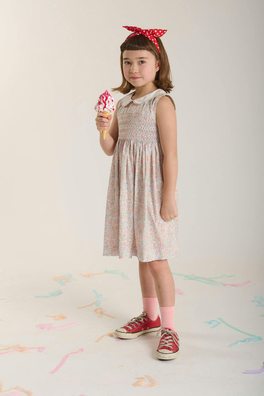 Hand-Smocked Girls Dress - Fiona