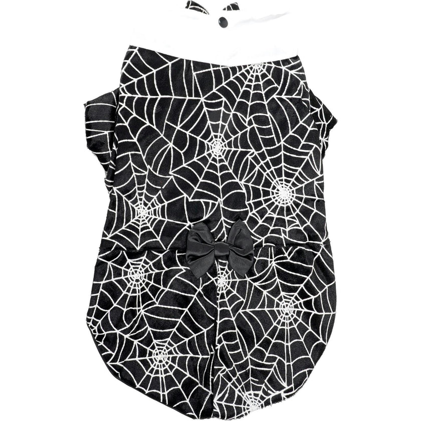 HALLOWEEN GLOWING SPIDER-WEB TAILCOAT, Black